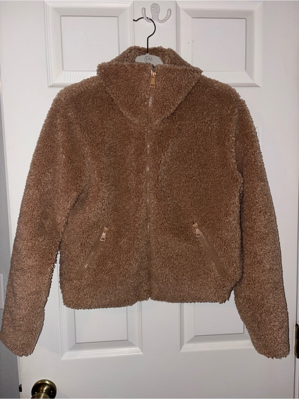 Beyond Yoga Plush Sherpa Jacket in Camel